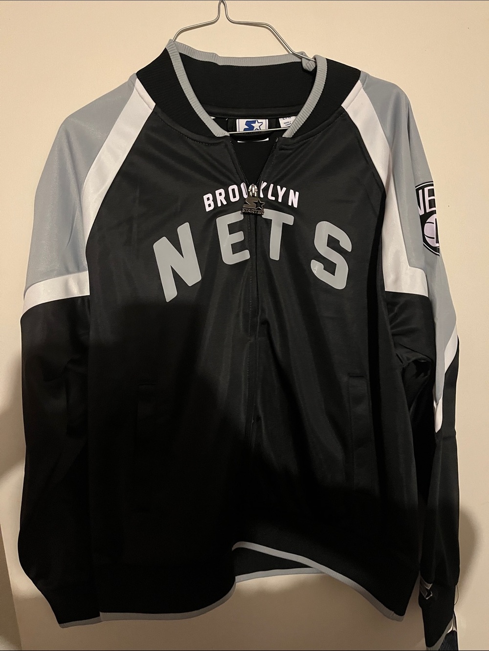 Brooklyn Nets Starter Women's Slam Dunk Raglan Full-Zip Track Jacket - Black